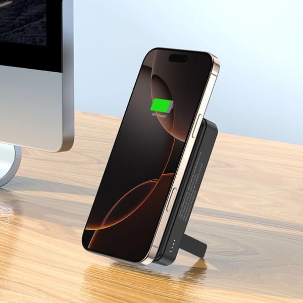 Wozinsky Qi2 Powerbank 10000mAh 22.5W 1xUSB-C 1xUSB-A - Sort Svart