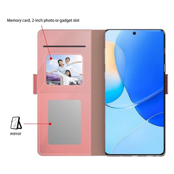 Google Pixel 7A Plånboksfodral Mirror - Rosa Guld