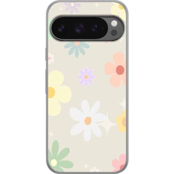 Mobiltelefon taske til Google Pixel 9 Pro XL med fejende blomster