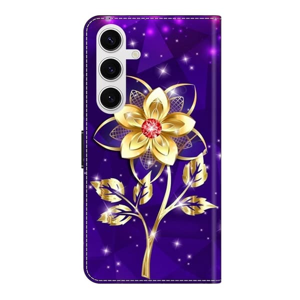 Samsung Galaxy S26 Plus Plånboksfodral Mönstertryck Konstläder Flip Ställ - Lila