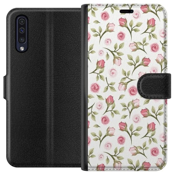 Plånboksfodral till Samsung Galaxy A50 med Blommigt