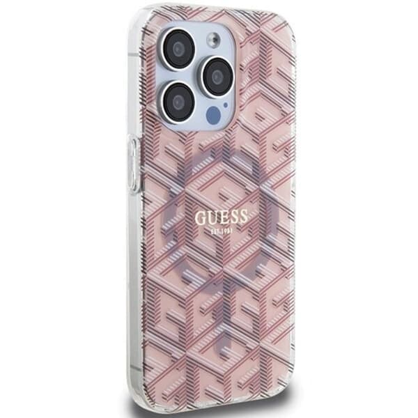 Guess Mobilskal till iPhone 15 Pro Max Magsafe IML GCube - Rosa