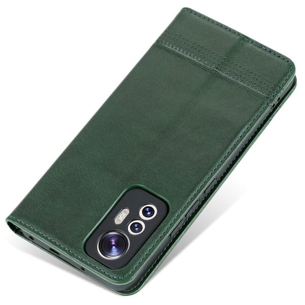 AZNS Xiaomi 12 Lite 5G Plånboksfodral Konstläder - Grön