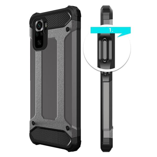 Xiaomi Poco M4 Pro 5G Skal Hybrid Armor - Blå Blå