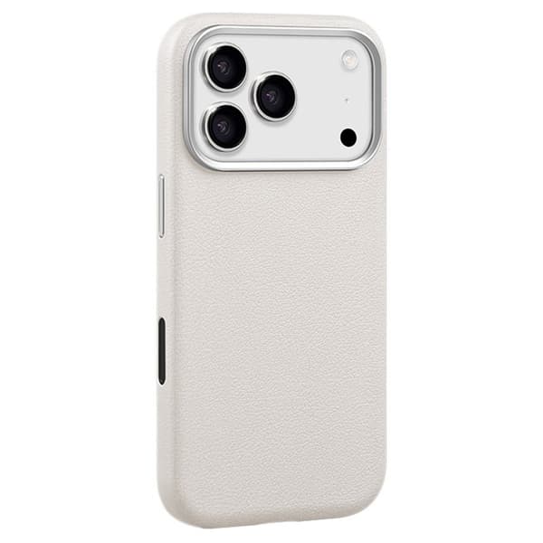 X-LEVEL Mobilskal till iPhone 17 Pro MagSafe PU Läder Hård PC Vit