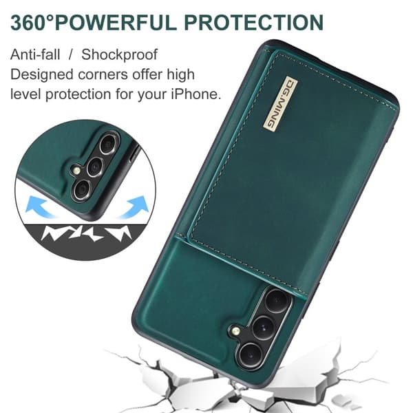 DG.MING Samsung Galaxy A54 5G Konstläder Plånboksfodral Grön
