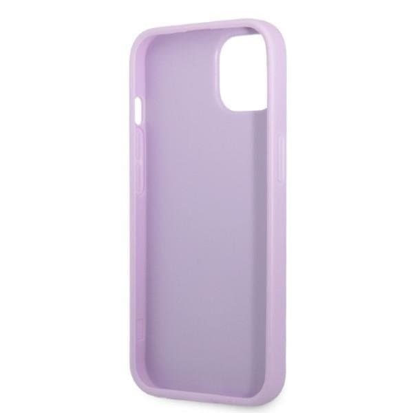 Guess Mobilskal till iPhone 13 Mini Saffiano Small Metall Logo Rosa
