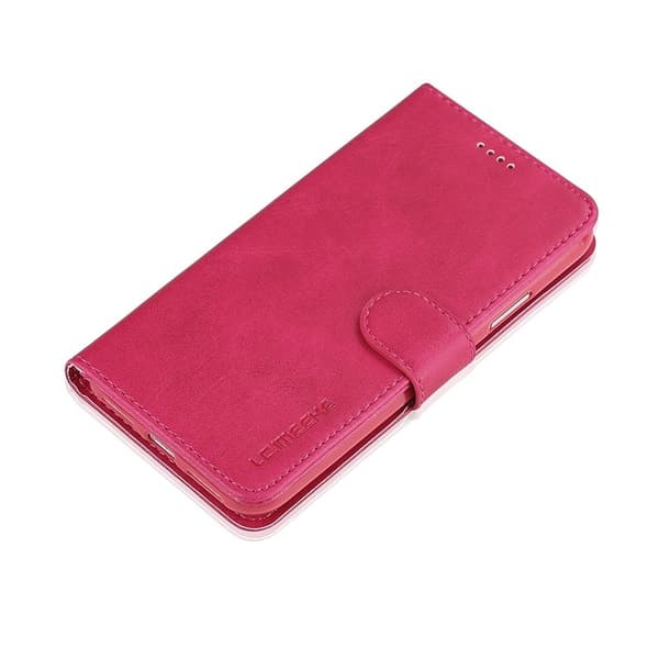 LC.IMEEKE Stand Plånboksfodral i Konstläder - Rosa för iPhone X/10