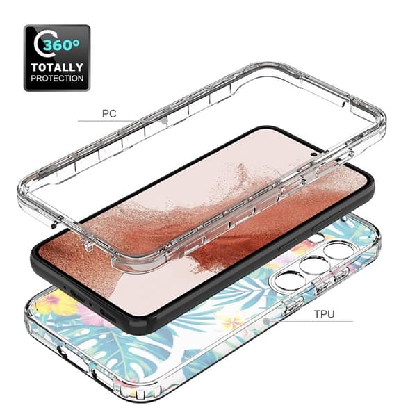 Galaxy S23 Cover Pattern Printing - Bananblad Flerfärgad