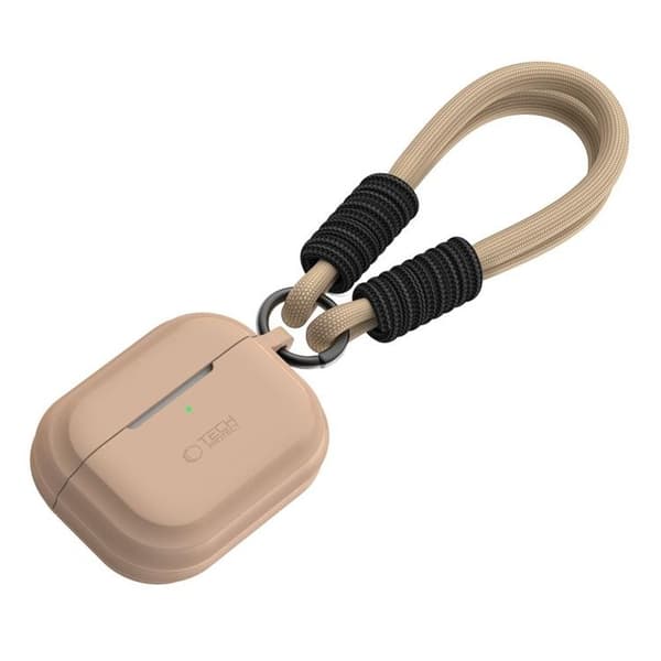 Tech-Protect Airpods Pro 1/2 Shell silikone reb - Cafe Latte Beige