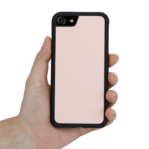 Boom Saffiano Taske til iPhone 6/7/8/SE 2020 - Lyserød Pink