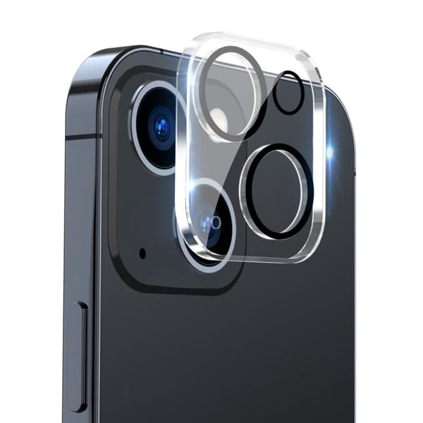 [2-PACK] iPhone 14/iPhone 14 Plus kameralinsedæksel i hærdet glas Transparent