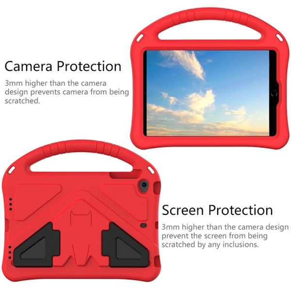 iPad mini 4/5 (2019) Skal EVA Kickstand - Röd Röd