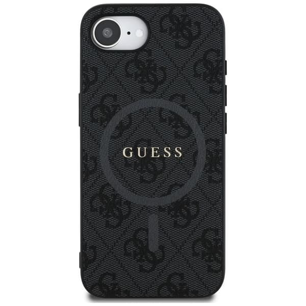 Guess Mobilskal till iPhone 16e MagSafe 4G Ring Classic Logo Svart