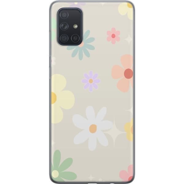 Mobilskal till Samsung Galaxy A71 med fejdande blommor