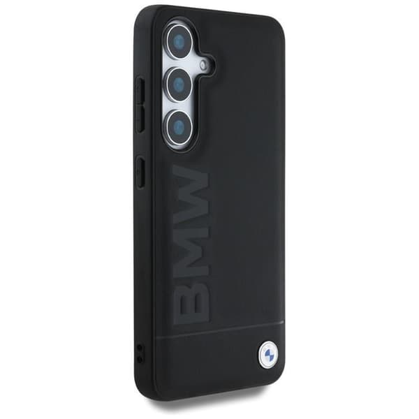 BMW telefontaske til Galaxy S25 Læder Big Wordmark - Sort Black