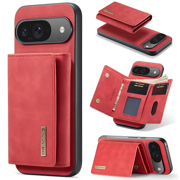 DG.MING M1 Series Mobilskal till Google Pixel 9 Pro Kickstand Röd