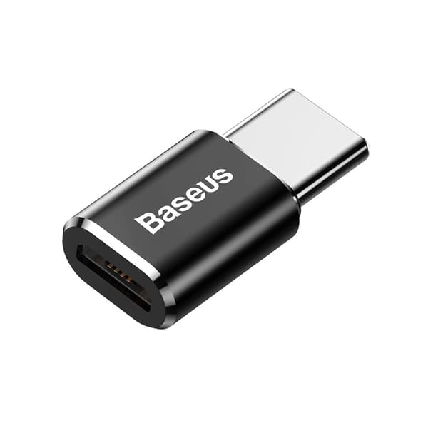 Baseus Mini Micro-USB till USB-C Adapter - Svart Black