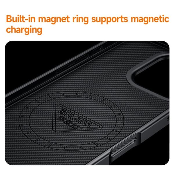 SULADA Mobilskal till iPhone 16 MagSafe Kompatibel PU+TPU Brun