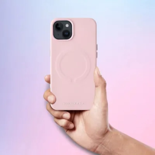 iPhone 15 Plus Mobilskal Magsafe Läder Roar - Rosa
