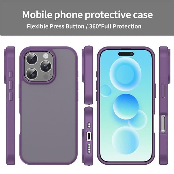 Mobilskal till iPhone 16 Pro Max Skin Touch Matte - Lila Lila