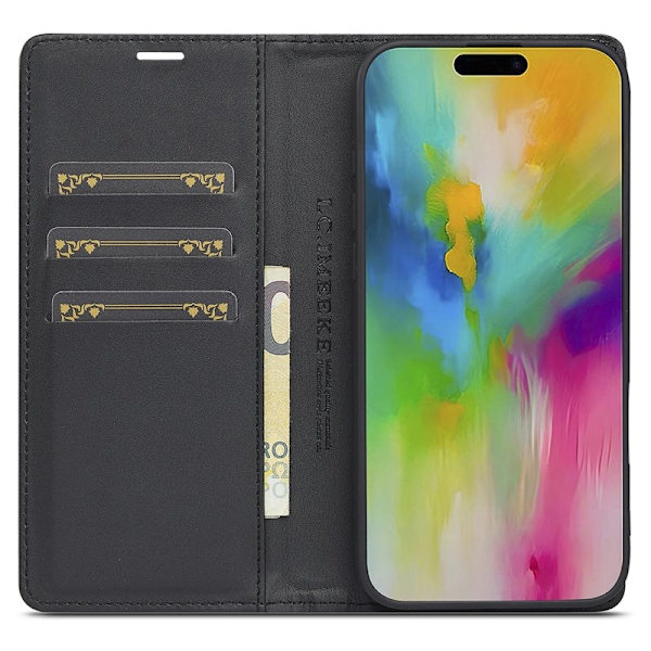 LC.IMEEKE iPhone 17 Plånboksfodral Konstläder - Svart