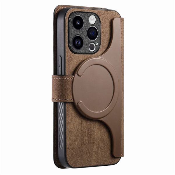 CASENEO iPhone 15 Pro Max Plånboksfodral Konstläder - Brun