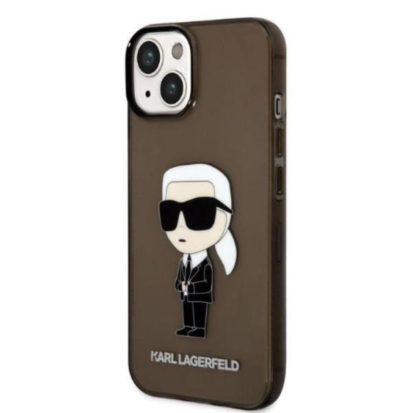 Karl Lagerfeld iPhone 14 Plus -kuori Ikonik - Musta