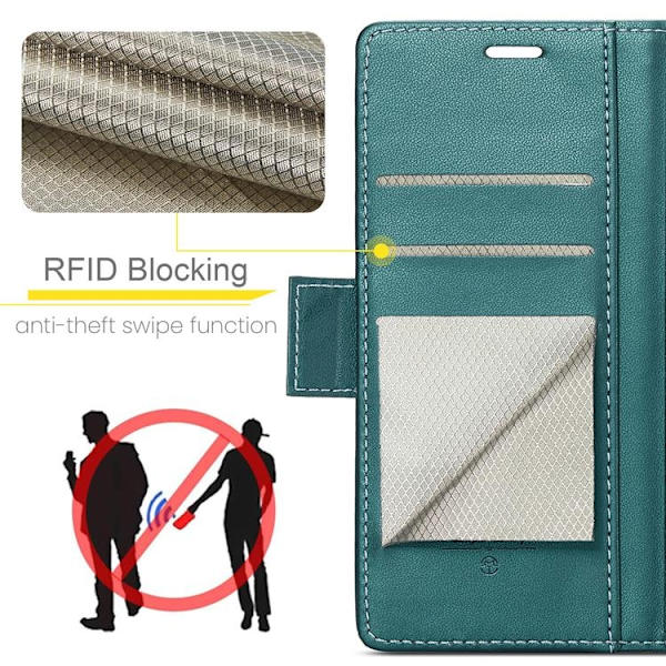 CASEME Galaxy S26 Ultra Plånboksfodral RFID Blocking Grön