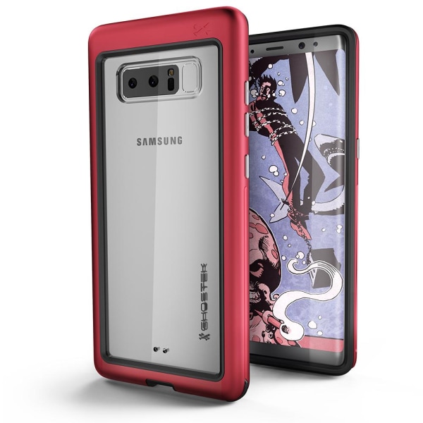 Ghostek Atomic Slim -kuori Samsung Galaxy Note 8:lle - punainen Red