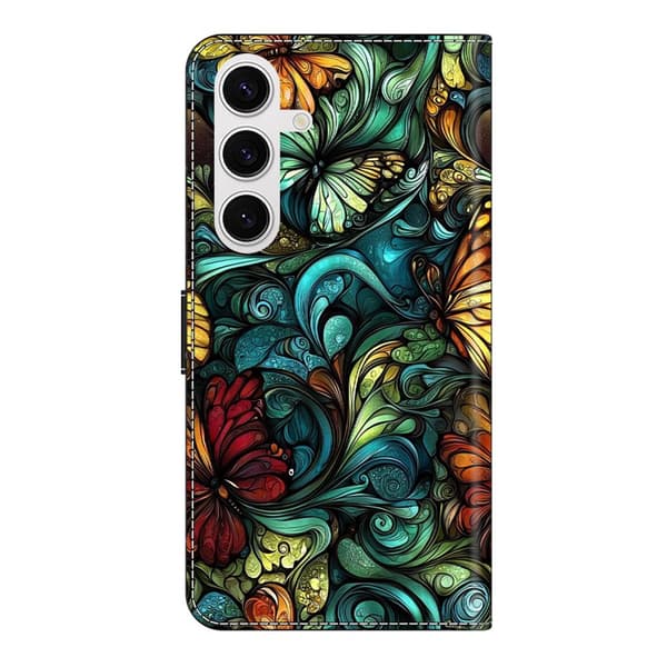 Plånboksfodral för Samsung Galaxy S26 Plus Konstläder Flip - Blommor