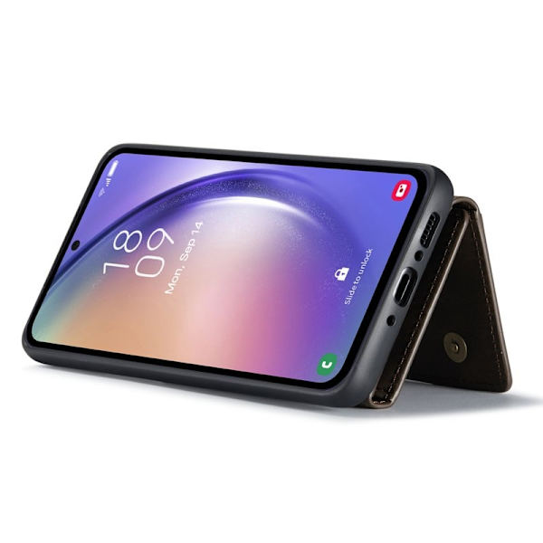 DG.MING Samsung Galaxy A54 5G Konstläder Plånboksfodral Brun