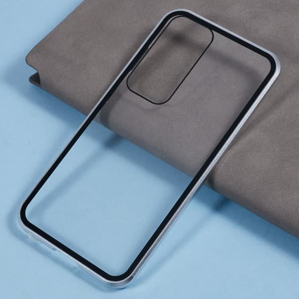 Mobilskal för Samsung Galaxy S26 Dubbel-sidigt härdat glas - Silver