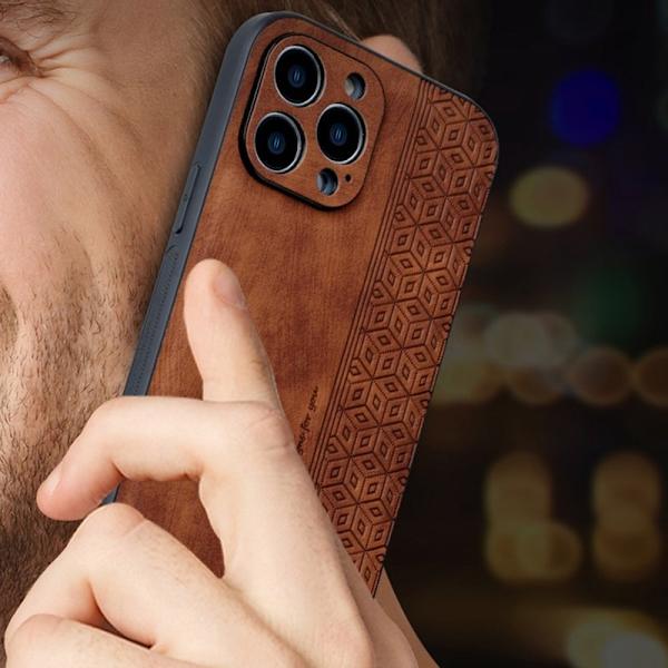 AZNS iPhone 14 Pro Plånboksfodral Konstläder - Blå