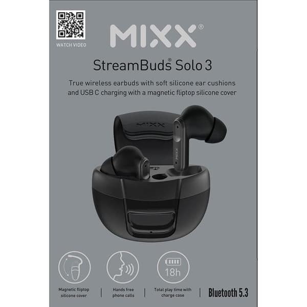 MIXX In-Ear Øretelefoner Solo 3 TWS - Sort Black