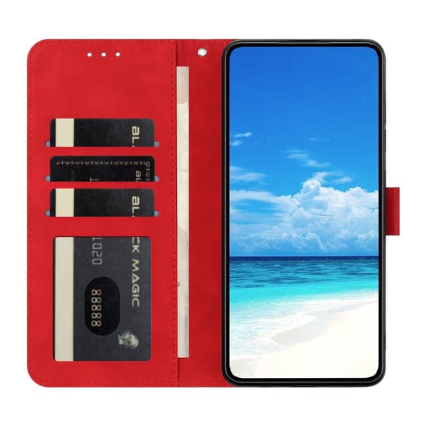 Plånboksfodral för Samsung Galaxy S26 Plus Konstläder Ställ - Röd