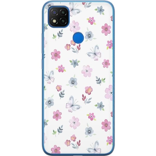 Mobilcover til Xiaomi Redmi 9C med Blomster og sommerfugle