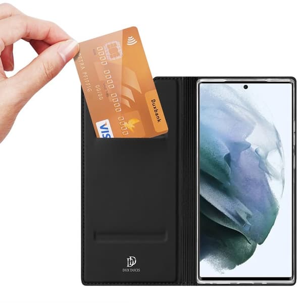 DUX DUCIS Skin Pro Flip Plånboksfodral KonstLäder - Svart