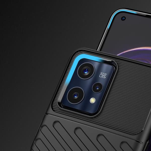 Realme 9 Pro Plus -kuori Thunder Flexible Armored - Musta Svart