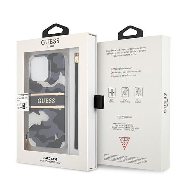 Guess Camo Strap Collection Skal iPhone 13 Pro / 13 - Sort Black