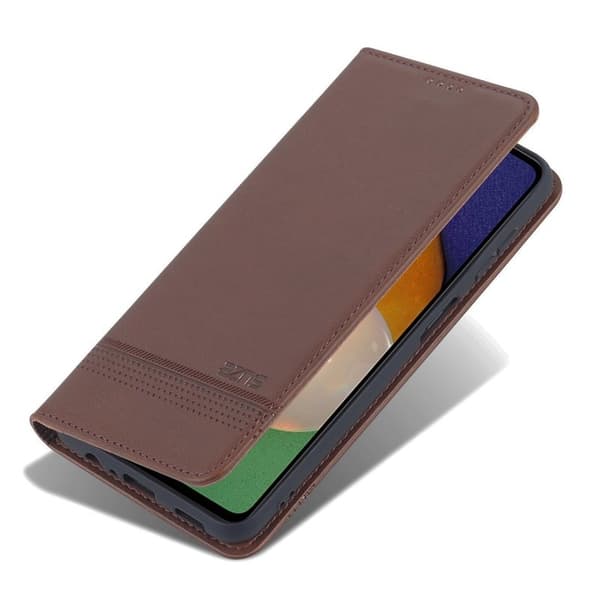 AZNS Samsung Galaxy A14 5G Plånboksfodral Konstläder - Brun