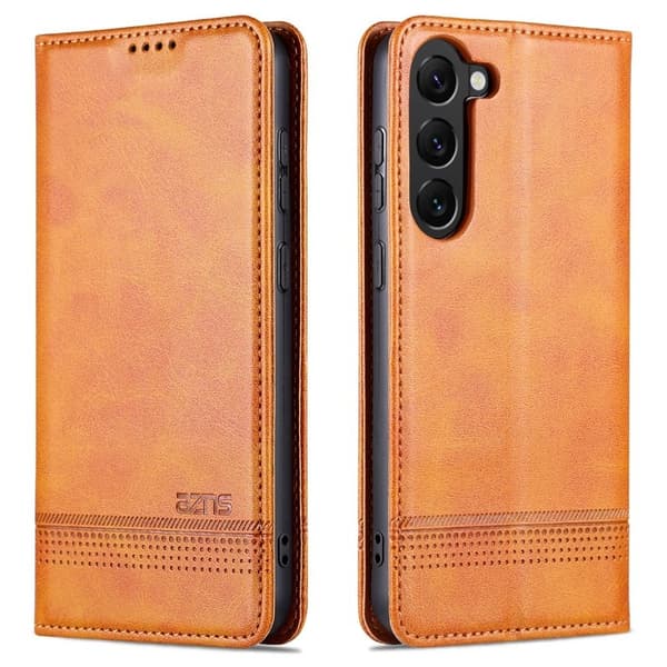 AZNS Samsung Galaxy S23 Plånboksfodral Konstläder - Brun