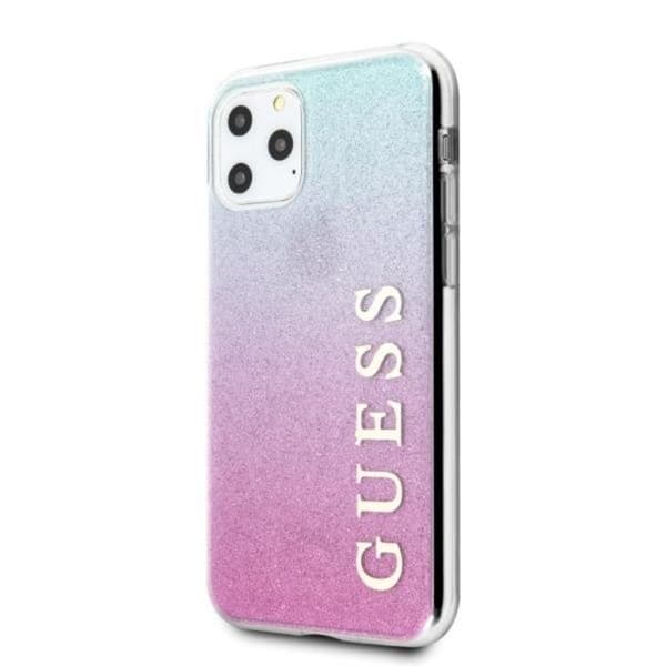 Guess Glitter Gradient Cover iPhone 11 Pro Max - Rosa/Blå Blå