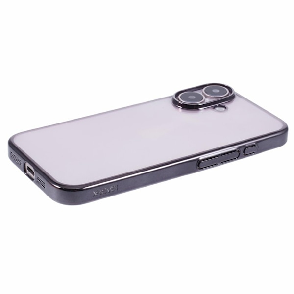 X-LEVEL Mobilskal till iPhone 16 Hård PC Transparent Stöttålig Grå