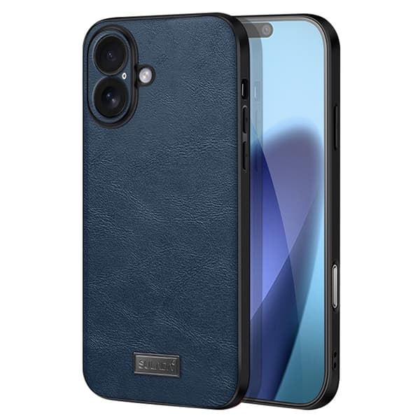 SULADA Mobilskal till iPhone 17 PU-läder+TPU+PC - Blå Blå