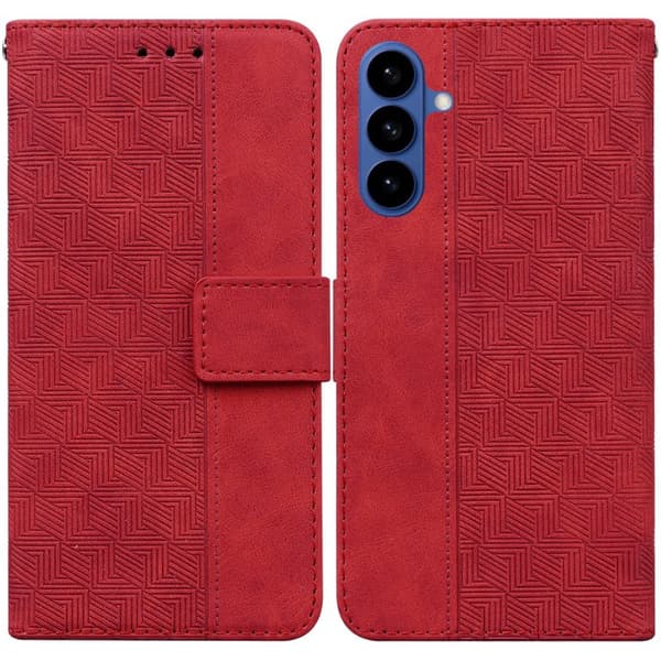 Plånboksfodral för Samsung Galaxy S26 Plus Konstläder med handledsrem - Röd