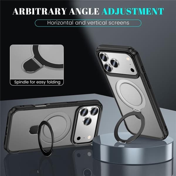Mobilskal till iPhone 17 Pro MagSafe Rotating Kickstand - Svart Svart