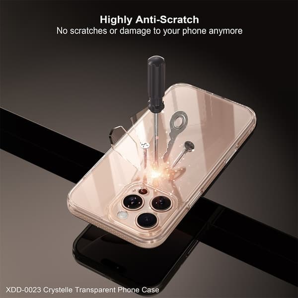 XUNDD Mobilskal till iPhone 16 Pro Max Klar Anti-Scratch Hård PC Transparent