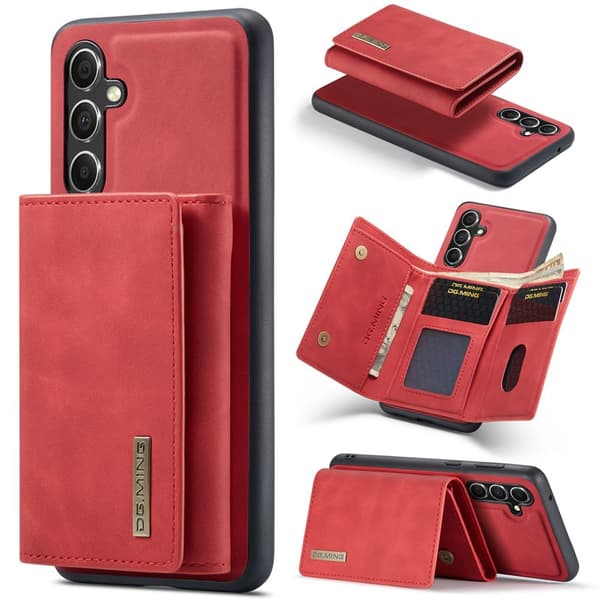 DG.Ming Plånboksfodral för Samsung Galaxy S26 Plus Magnetiskt PU + TPU - Röd
