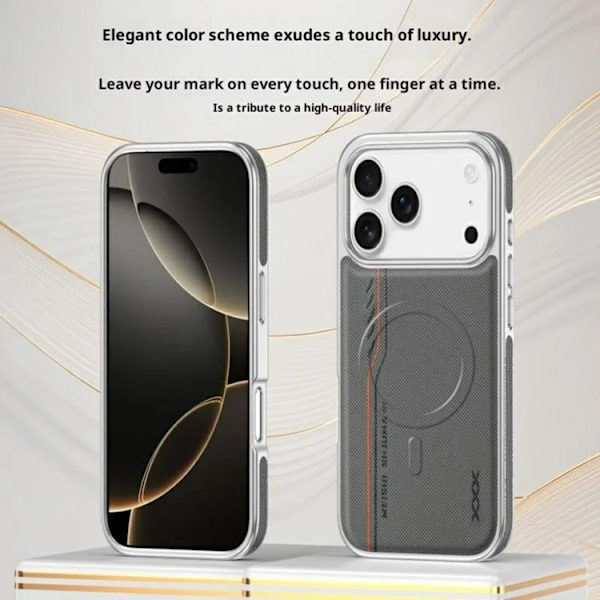 Mobilskal till iPhone 17 Pro Max Magsafe Diamond Texture - Grå Grå